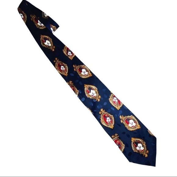 Silk Mickey Mouse blue tie - Picture 1 of 6